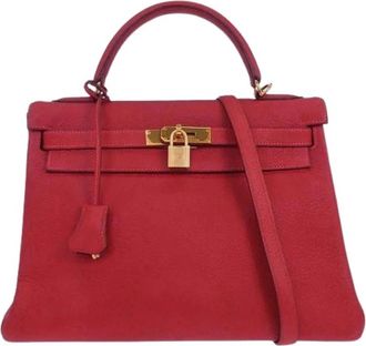 Herm&egrave;s Pre-owned Kelly handtas - Dames - Vintage Handtas - Rood - ONE Size - Leer - Vintage