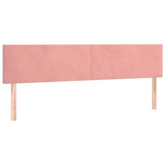 vidaXL Cabecero Con Led De Terciopelo Rosa 160x5x78/88 Cm Vidaxl