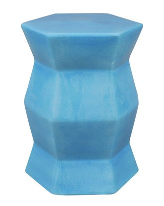 Sunnydaze Moderno Geometric Ceramic Stool