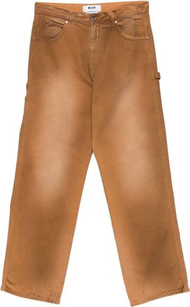 Msgm Pantaloni con effetto schiarito - Marrone