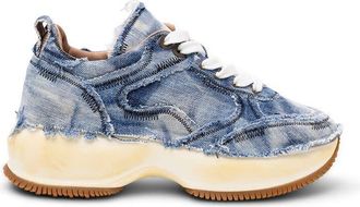 Hogan Ladies Blue Sneakers, US Size 6.5