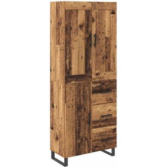 vidaXL Highboard Old Wood 69.5 x 34 x 180 cm Engineered Wood vidaXL