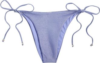 Baobab Raffaela Glittered Lamé Bikini Briefs - Blue - S (UK8-10 / S)