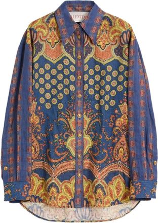 Valentino Garavani Medaglioni Voyage Imaginaire blouse - Blauw