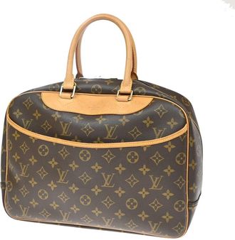 Louis Vuitton Deauville Monogram Brown Canvas Handbag (Pre-Owned)