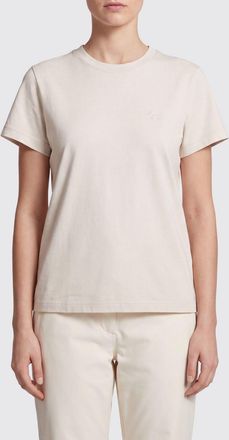 Yohji Yamamoto T-shirt girocollo in cotone a maniche corte con logo tono su tono