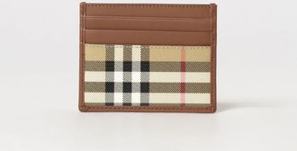 Burberry Portacarte in cotone spalmato con motivo Check e sei scomparti