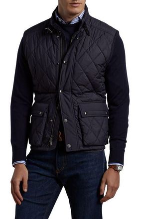 Ralph Lauren Purple Label Leyland Diamond Quilted Vest in Classic Chairman Navy at Nordstrom, Size X-Large
