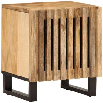 vidaXL Bedside Cabinet 40x34x46 cm Solid Wood Rough Mango vidaXL