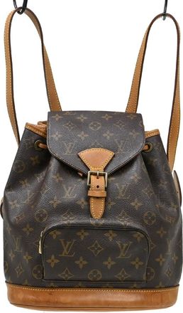 Louis Vuitton Montsouris Monogram Canvas Brown Canvas Backpack Bag (Pre-Owned)