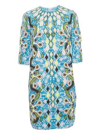 Peter Pilotto geometric-print mini dress - Blue