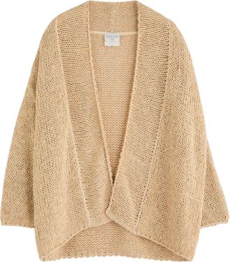 Forte_Forte Forte_forte Shawl-collar Linen-blend Cardigan - Caramel - 1 (UK 8 / S)