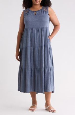 Max Studio Keyhole Sleeveless Maxi Dress in Denim at Nordstrom Rack, Size 2 X