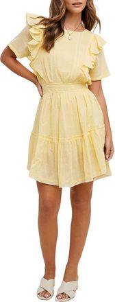 Wishlist Swiss Dot Minidress in Canary at Nordstrom Rack, Size Medium