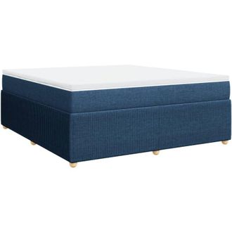 vidaXL Vidaxl - Cama Box Spring Con Colch&oacute;n Tela Azul 180x200 Cm