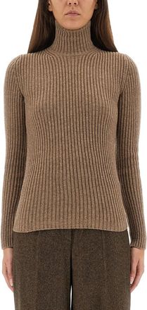 Max Mara Ribbed Turtleneck Sweater-Donna
