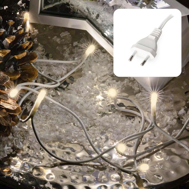 Hellum Lichterkette 20 LED, 2,85m Länge, Lichterkette innen, klassisch warmweiß, <59lm, grün mit Stecker, für Weihnachtsbaum 151008 ab 13,26 €