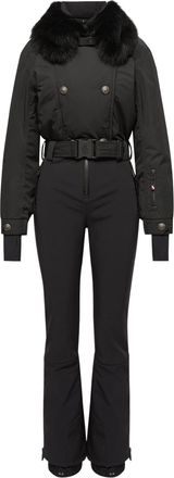 Moncler Moncler Shearling-trimmed Insulated Ski Suit, Women, Black, Size: Xs