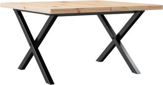 vidaXL Vidaxl - Coffee Table X-Frame 60x60x40.5 cm Solid Wood Pine and Steel