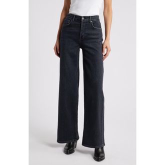 Rails Getty High Waist Wide Leg Jeans in Black Pearl at Nordstrom, Size 27