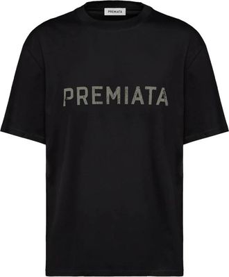 Premiata Zwarte korte mouw bedrukt T-shirt - Heren - T-shirts - Zwart - M - Katoen - Tops