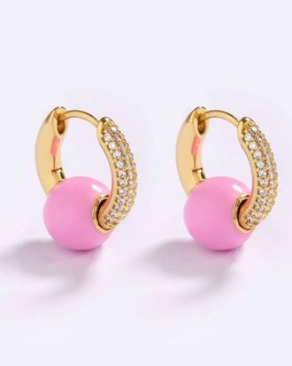 Emma Pills Womens Afterglow Mini Hoops In Pink