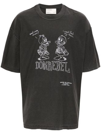 DOMREBEL T-shirt Comic Pals con stampa grafica - Grigio