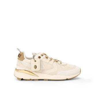 Kurt Geiger Suede Fabric Runner Mens Sneakers - Cream - Size UK 12