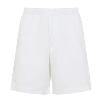 Giorgio Armani Training Shorts, male, White, Size: XL Bermuda Shorts