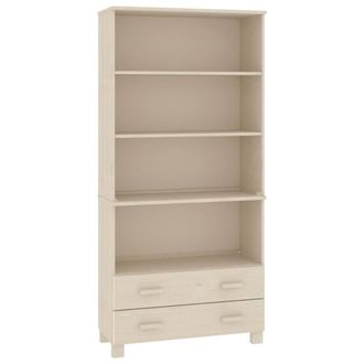 Berkfield Home Highboard HAMAR Solid Wood Pine Honey Brown in Light Brown