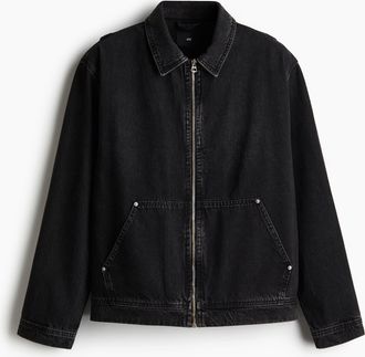 H&M Utility-Jacke in Loose Fit - Schwarz
