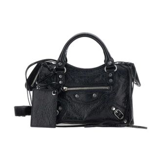 Balenciaga Le City Mini Bag - Dames - Tassen - Zwart - Maat: ONE Size Katoen