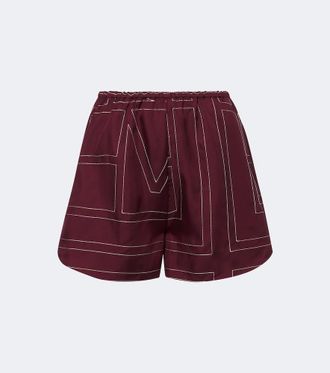 Toteme Monogram silk twill shorts