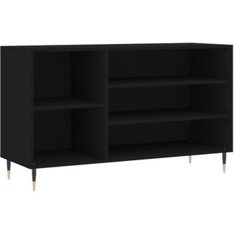 vidaXL Mueble Zapatero Madera Contrachapada Negro 102x36x60 Cm Vidaxl