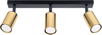 Sollux Lighting L&aacute;mpara de techo oro negro acero alt. 19