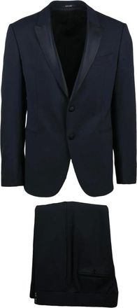 Emporio Armani Kostuums, Heren, Blauw, S, Wol, Smokingpak