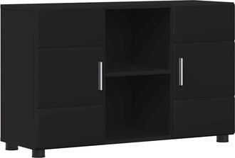 vidaXL Aparador Negro 88,5 X 30,5 X 55,5 Cm Madera De Ingenier&iacute;a Vidaxl