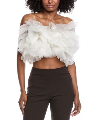Sally Lapointe Lapointe Silk Bustier Top