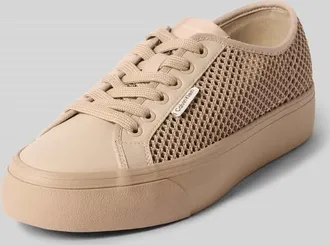 Calvin Klein Low Top Sneaker mit Plateau-Sohle in Sand, Gr&ouml;&szlig;e 36