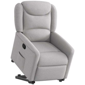 vidaXL Sill&oacute;n Reclinable Elevable De Tela Gris Nube Vidaxl