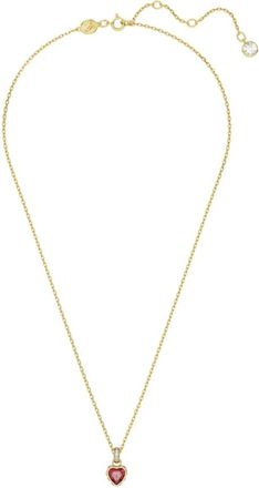 Swarovski Hartjes Hanger - Dames - Kettingen - Geel - ONE Size - Accessoires