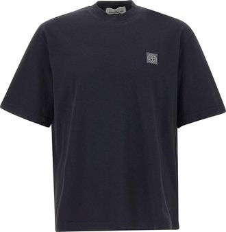 Stone Island Dark Blue Logo T-Shirt