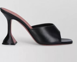 Amina Muaddi leather high heel mules