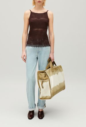Claudie Pierlot Top crochet marron