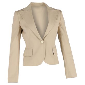 Dolce & Gabbana Dolce & Gabbana single-breasted blazer van beige katoen