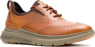 Hush Puppies Excel Leather Mens Cognac Lace-Up Shoes - Tan - Size UK 12