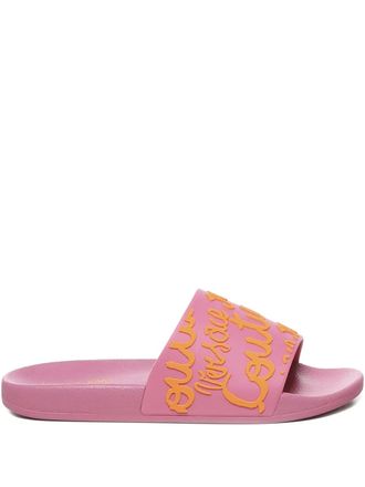 Versace Jeans Couture logo-detail slides - Pink