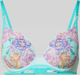 Marie Jo Marie Jo Damen BH mit floralem Allover-Stitching Modell Lisbeth in Tuerkis, Gr&ouml;&szlig;e 70B