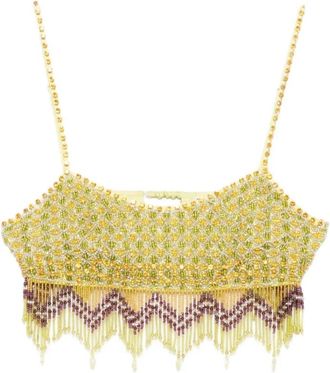 Bode Bottleglass Top - Dames - Tops zonder mouwen - Veelkleurig - M - Polyester - Tops
