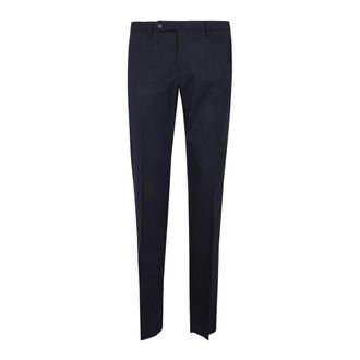 Incotex Wolbroek met platte voorkant - Heren - Broeken - Grijs - Maat: 2XL Wol
